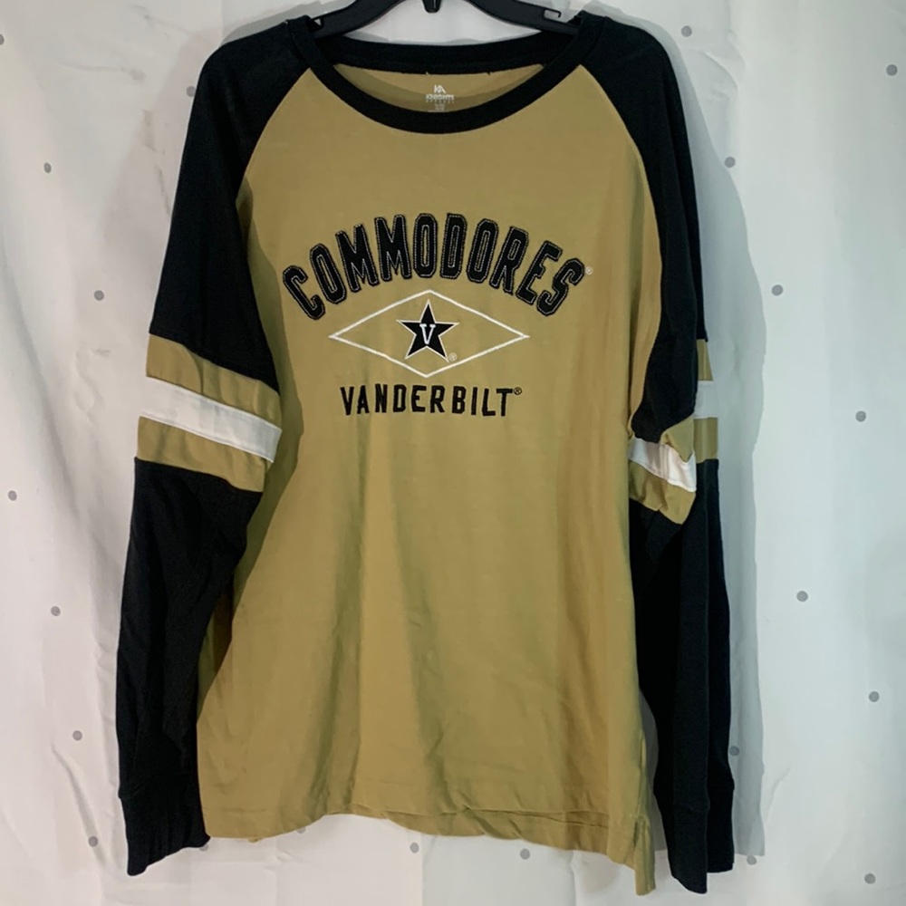 Knights Apparel Black and Gold Long Sleeve Tee